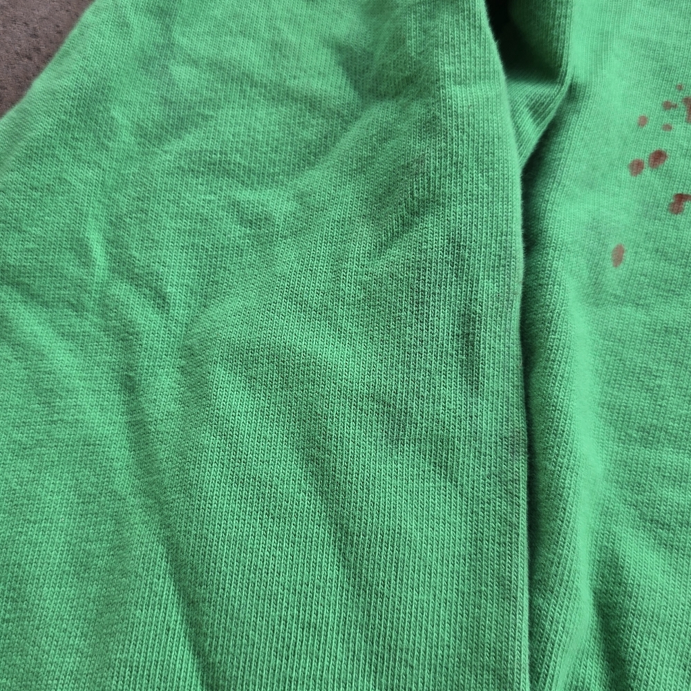 Vintage Ralph Lauren Polo AOP Big Pony Green Long Sleeve Rugby Shirt Size M 90s - Picture 5 of 7